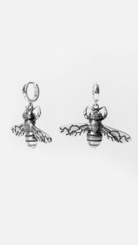 گوشواره زنبور نقره bee earrings