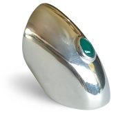 Cocoon Gemstone Silver Ring