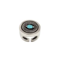 Silver ring with turquoise gemstone