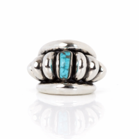 Silver ring with turquoise gemstone