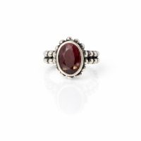 Red Ruby Silver Ring